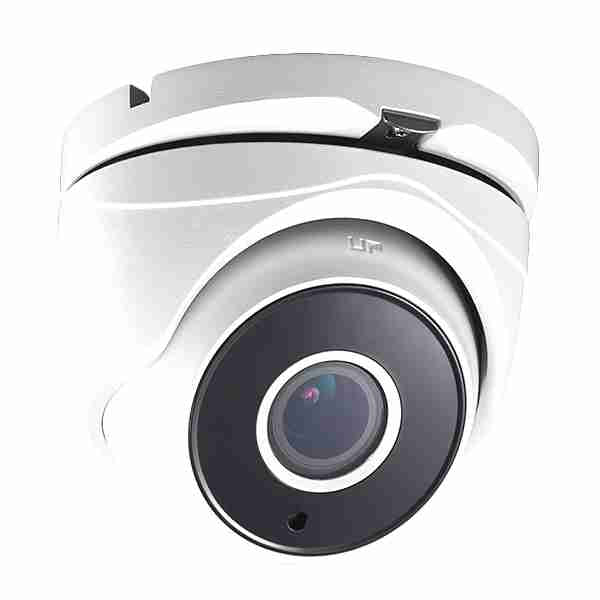 2MP HD TVI 1080p Advanced WDR Armored Turret Dome Camera, Vari-focal, Motorized, White
